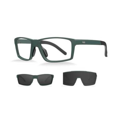 Imagem de Óculos HB Presto 2.0 Clip on M Military Green Gray Grau 56 mm