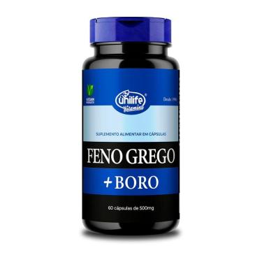 Imagem de Feno Grego + Boro B Unilife 60 Cápsulas 500mg Vegano