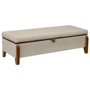 Imagem de Baú Organizador Puff Bali 195 cm Bouclé Para Quarto e Sala - SOFA STOR