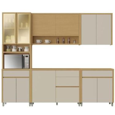 Imagem de Armário De Cozinha Completa 100% MDF 11 Portas 5 Gavetas Cléo Madeirad