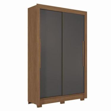 Imagem de Guarda Roupa Solteiro 2 portas de correr Lapa Jatobá Grafite - Santos 