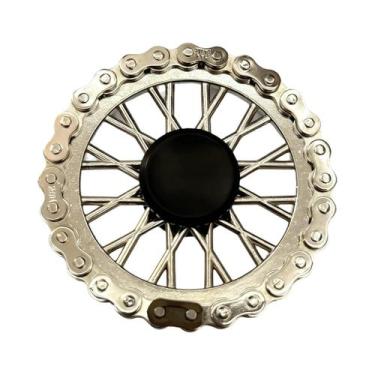 Imagem de Giroscópio De Metal Com Corrente E Roda Dentada, Fidget Spinner Anties