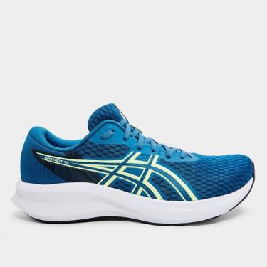 Imagem de Tênis Asics Patriot 14 Masculino, Azul, Amarelo, 39