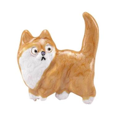Imagem de Broche De Esmalte Unissex Com Strass De Cachorro, Joia De Lapela Para 