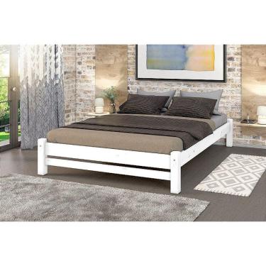 Imagem de Cama de Casal Turca Madeira Maciça cor Branca