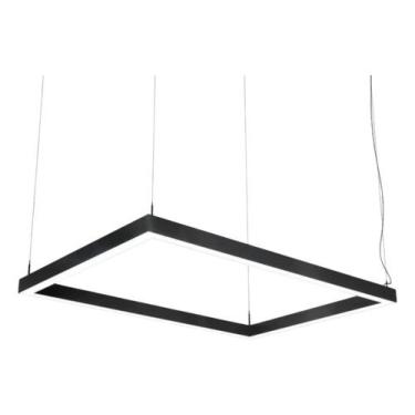 Imagem de Luminária Squadra Perfil 60x60cm Led Quadrado Cabo Suspenso, 110V, Pre