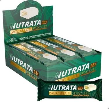Imagem de Barra de Proteína Bacio Di Latte 70g Box 9 Unidades Nutrata, Pistacchi