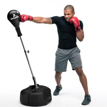 Imagem de Saco de pancadas com suporte, bolsa de boxe para adolescentes e adultos - altura ajustável - bolsa de velocidade para treinamento, equipamento de boxe, alívio de estresse e fitness
