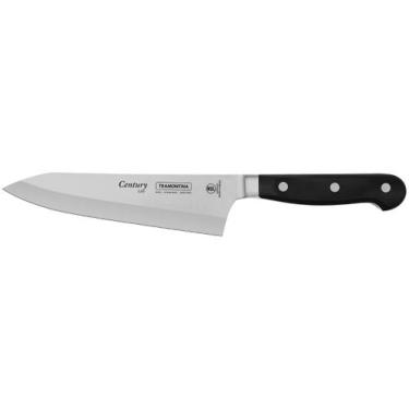 Imagem de Faca para Fatiar Tramontina Inox e Policarbonato Century 7" Preto