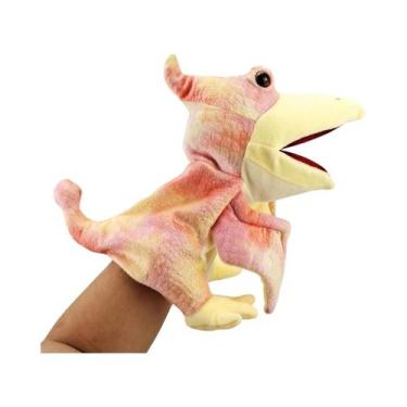 Imagem de Fantoches De Mão De Dinossauro De Pelúcia: Triceratops, Tiranossauro, 