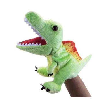 Imagem de Fantoches De Mão De Dinossauro De Pelúcia: Triceratops, Tiranossauro, 