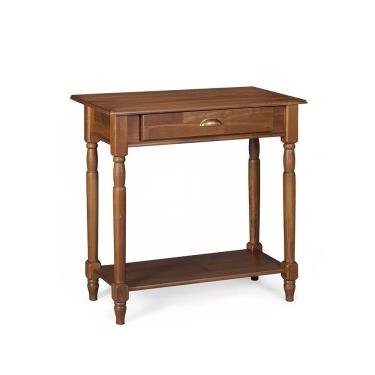 Imagem de Bancada Aparador Mini Lavabo 1 Gaveta e Prateleira Linz Móveis - Imbuia Glazer