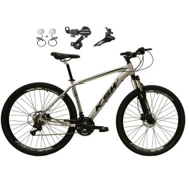 Imagem de  Bicicleta aro 29 Ksw Xlt 24v Câmbios Shimano Freios Hidráulicos Garfo com Suspensão - Prata\Preto
