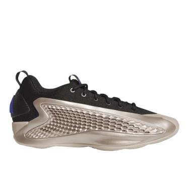 Imagem de Adidas Tênis masculino Anthony Edwards1 Low (JQ6133, preto/azul lúcido/champanhe metálico), Core Black/Lucid Blue/Champagne Metallic, 41