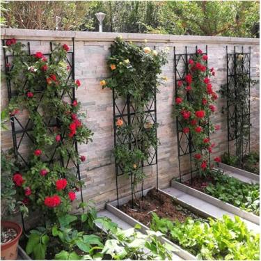 Imagem de Treliça De Jardim,estrutura De Escalada De Plantas,treliça De Ferro Resistente,painel D...