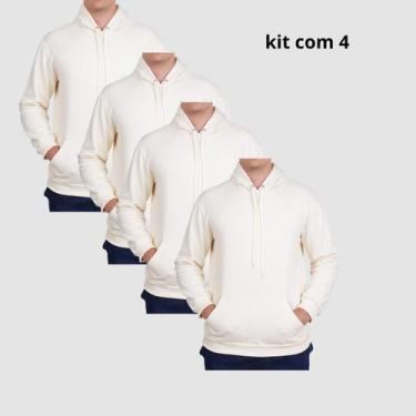 Imagem de Kit 4 Moletons Unisex Com Capuz Estilo Urbano Confortável - Lucam, Off