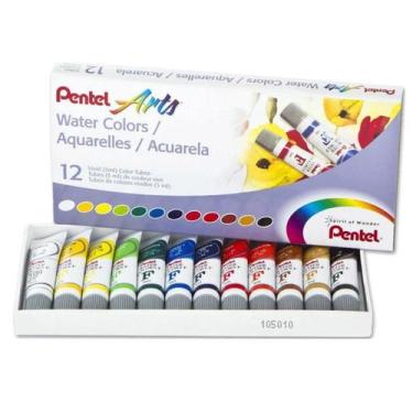 Imagem de Kit Tinta Aquarela Water Colors 24 Cores 5mL Profissional Pentel