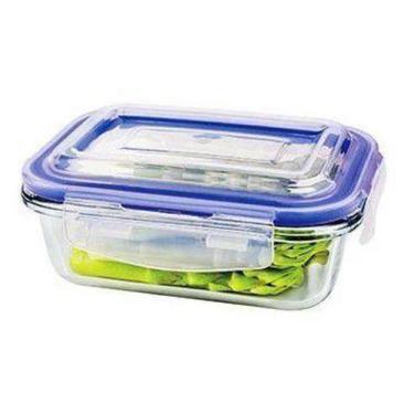 Imagem de Pote De Vidro Azul Hermético 640Ml - Euro - Euro Home