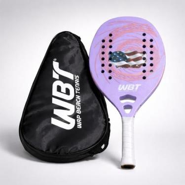 Imagem de Raquete Beach Tennis Carbono 3K com Capa para Jogo e Treino - WBT