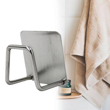 Imagem de Gancho Adesivo de Parede Aço Inox para Pendurar Roupas Bolsas e Toalhas com Super Aderê...