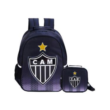 Imagem de Kit Escola Mochila Time Atlético Mineiro + Lancheira Térmica - Atletic