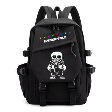 Imagem de Mochila Undertales Sans Cartoon Kids School Nylon 29x13x42cm - yiweisa
