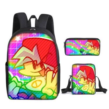 Imagem de Conjunto de mochilas escolares: mochila preta, sexta-feira à noite, lá