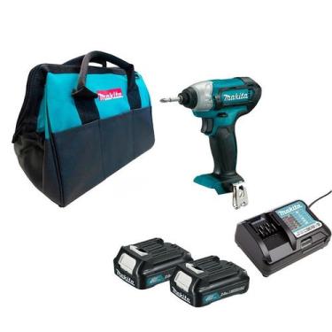 Imagem de Parafusadeira De Impacto A Bateria 12V Td110dz Makita + 2 baterias 2,0