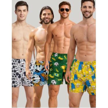 Imagem de Kit 4 Samba Canção Personagem Roupa de Dormir Cueca - Isysser Pijamas,