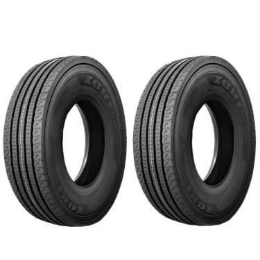 Imagem de Kit 2 Pneus 295/80R22.5 Liso 18 Lonas 152/149M Neo Curve P1 Xbri