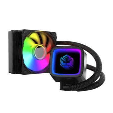 Imagem de Water Cooler Pcyes Tundra Black Vulcan ARGB 120mm Intel AMD - PCYES!