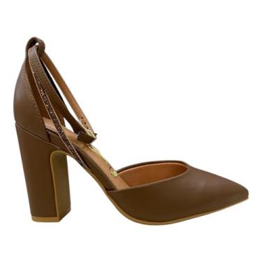 Imagem de Sapato Scarpin Feminino Vizzano Casual Salto Alto Brilho Strass 1285.4