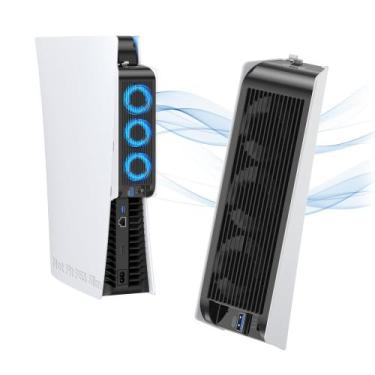 Imagem de Ventilador de resfriamento KIWIHOME Horizontal para PS5 antigo com luz
