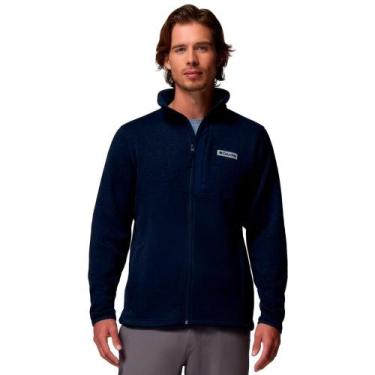 Imagem de Jaqueta Fleece Columbia Masculina P Sweather Weather Preto, G, Azul ma