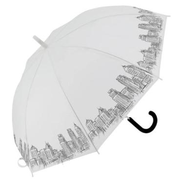 Imagem de Sombrinha Longa Transparente Gotas Cores Sortidas - Yangzi