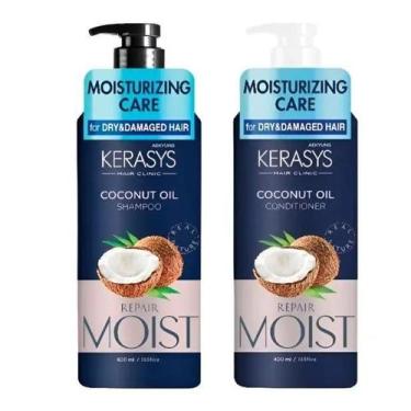 Imagem de Kit Shampoo e Condicionador Coconut Oil 400ml Kerasys
