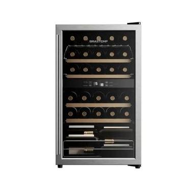 Imagem de Adega Brastemp BZB33BEBNA Dual Zone 33 Garrafas Inox com Controle de Temperatura 220V