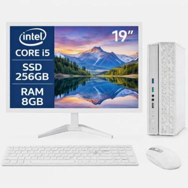 Imagem de Computador Slim Branco Completo i5 3ª Geração Ram 8GB SSD 256GB Window
