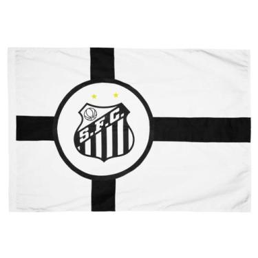 Imagem de Bandeira Oficial do Santos 257 x 180 cm - 4 Panos - JC Flamulas