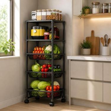 Imagem de Estante Cozinha Fruteira Organizador 5 Andares Multiuso - Yeet