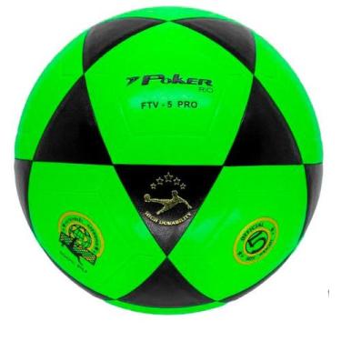 Imagem de Bola de Futevôlei Altinha Vulcanizada Rio PU Poker FTV-5 Pro, Verde, P