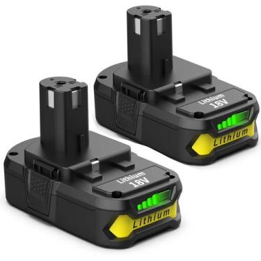 Imagem de Bateria Ahomtikk 18V 4,0Ah de íon de lítio  kit com 2 unidades