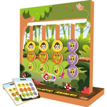 Imagem de Jogo Educativo Desafio Animais em MDF - Diversos Fabricantes (Em MDF E