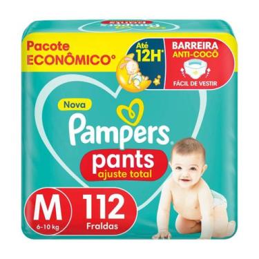 Imagem de Fralda Calça Pampers Pants Ajuste Total Tam. M 6 a 10kg 112 Unidades, 