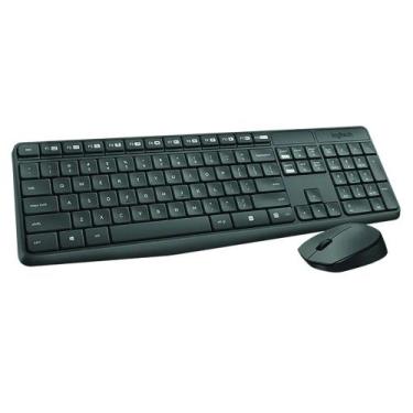 Imagem de Kit Teclado Mouse Logitech Mk235 Wireless Usb Preto