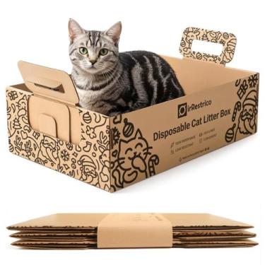 Imagem de Caixa de Areia Descartável para Gatos IRRESTRICO Dobrável e Impermeáve