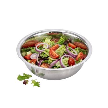 Imagem de Tigela Bowl Inox 18cm Bacia Profissional Multiuso em Aço Inoxidável Praticidade e Durabilidade para Cozinha Inox