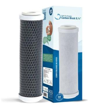 Imagem de Refil Filtro Carbon Block 9,3/4 S/ Rosca C/ TNT Planeta Agua
