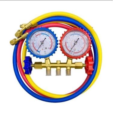 Imagem de Kit de Manifold com Mangueira de 1,5m para R410A/R22/R407 Sem Visor - 