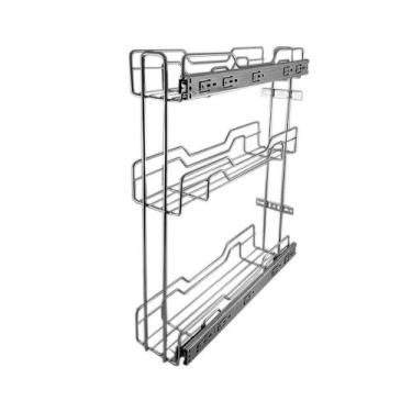 Imagem de Porta tempero deslizante Triplo lateral inox 3394 Jomer, Tamanho Único